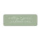 Sage Green Script Return Address