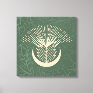 Sage Green Serenity: Boho Geometric  Canvas Print