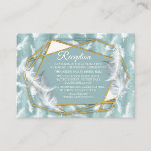 Sage Green silk & gold, white flamingo, sparkles Enclosure Card