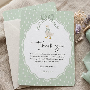 Sage Green Silly Goose Coquette Baby Shower Invitation