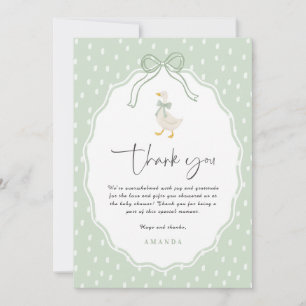 Sage Green Silly Goose Coquette Baby Shower Invitation