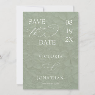 Sage Green Simple Elegant Save The Date