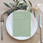 Sage Green Simple Wedding Menu Cards<br><div class="desc">Elegant 5x7" Wedding Table Menu Cards Flat Menu Elegant Calligraphy Eat and Drink Wedding Menus | Simple Calligraphy Rustic Wedding Menus Wedding Menus,  Rustic Wedding Menu,  Floral Wedidng Menu,  Wedding Table Menu</div>