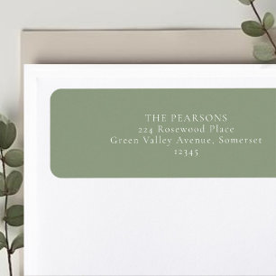Sage Green    Simple Wedding Return Address Label