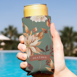 Sage Green Slim Seltzer Can Cooler