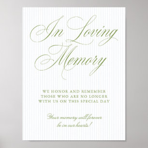Sage Green & Soft Blue In Loving Memory Sign