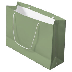 Sage Green Solid Color Trendy Simple Modern Large Gift Bag