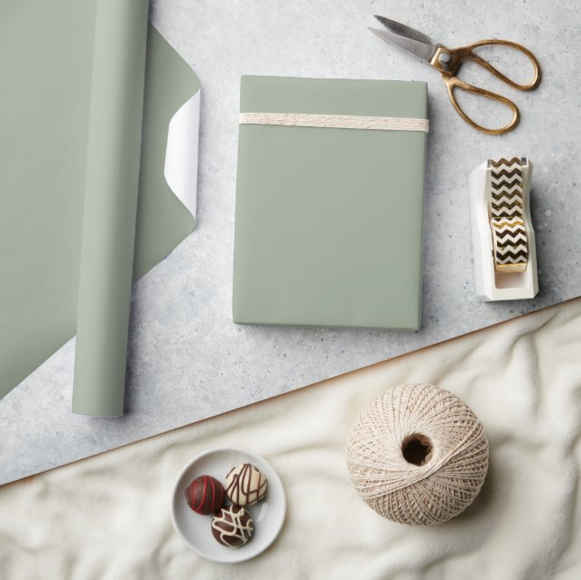 Sage Green Solid Color Wrapping Paper (Crafts)