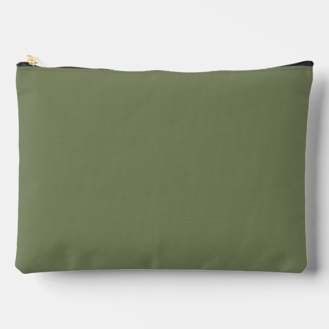 Sage Green Solid Colour Accessory Pouch (Front)