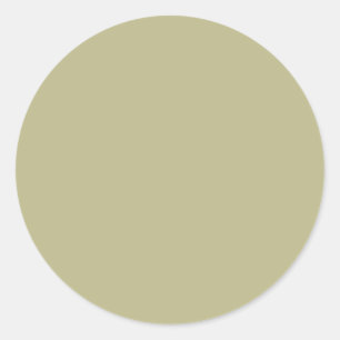Sage Green Solid Colour Classic Elegant Round Sticker