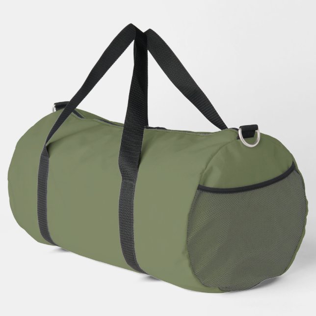 Sage Green Solid Colour Duffle Bag (Right Corner)