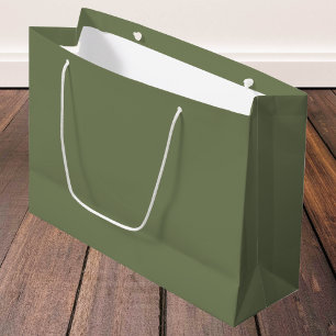 Sage Green Solid Colour Large Gift Bag