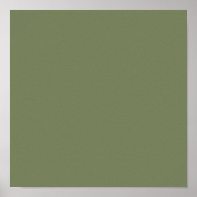 Sage Green Solid Colour Poster (Front)