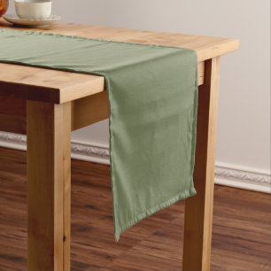 Sage Green Solid Colour Short Table Runner