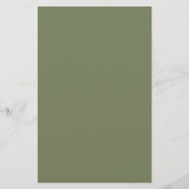 Sage Green Solid Colour Stationery (Front)