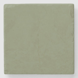 Sage Green Solid Colour Stone Coaster
