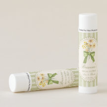 Sage green stripe bridal shower practical favours