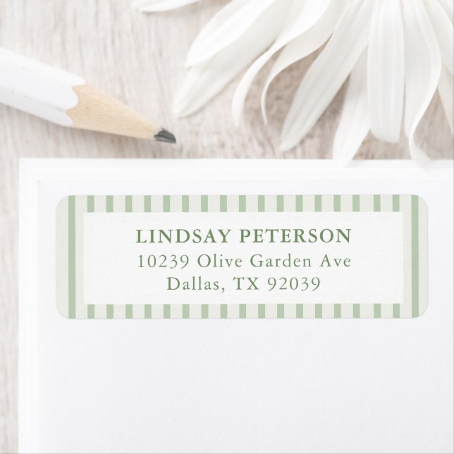 Sage Green Stripes Classic Wedding (Insitu)