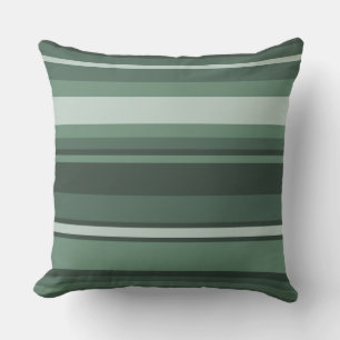 Sage green stripes cushion