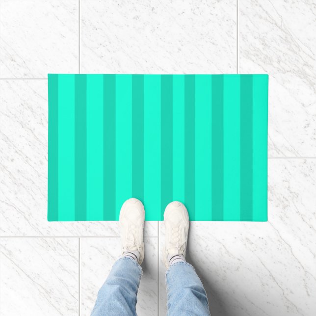Sage Green Stripes  Doormat (Indoor)