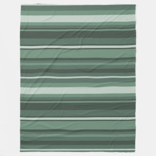 Sage green stripes fleece blanket