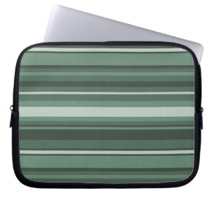 Sage green stripes laptop sleeve