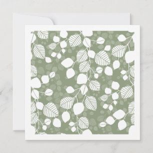 Sage Green Tangled Foliage Canopy Botanicals Card