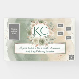 Sage Green Teacher Appreciation Photo Banner