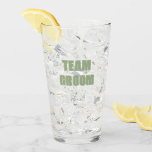 Sage Green Team Groom Bachelor Party Glass