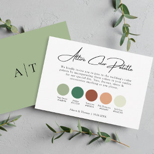 Sage Green Terracotta Wedding Colour Palette Attir Enclosure Card