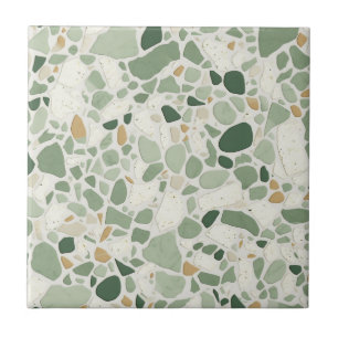Sage Green Terrazzo Effect Tile