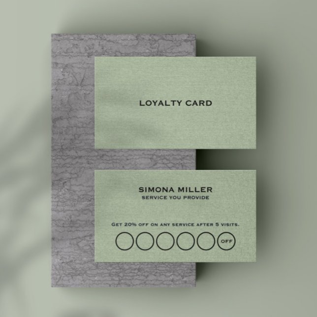 Sage Green Texture Loyalty Card (Creator Uploaded)