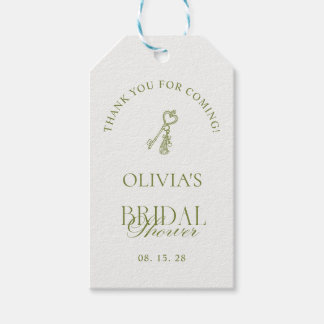 Sage Green Thank You Bridal Shower Gift Tags