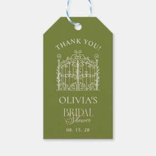 Sage Green Thank You Bridal Shower Gift Tags