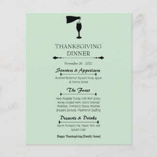 Sage Green Thanksgiving Dinner Event Flyer