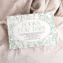 Sage Green Toile de Jouy Books for Baby Shower