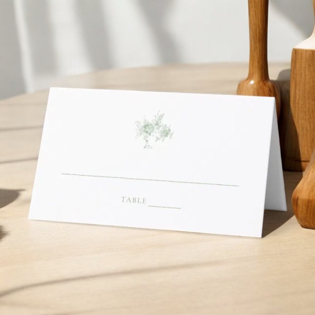 Sage Green Toile Wedding Folded Place Card (Creator Uploaded)