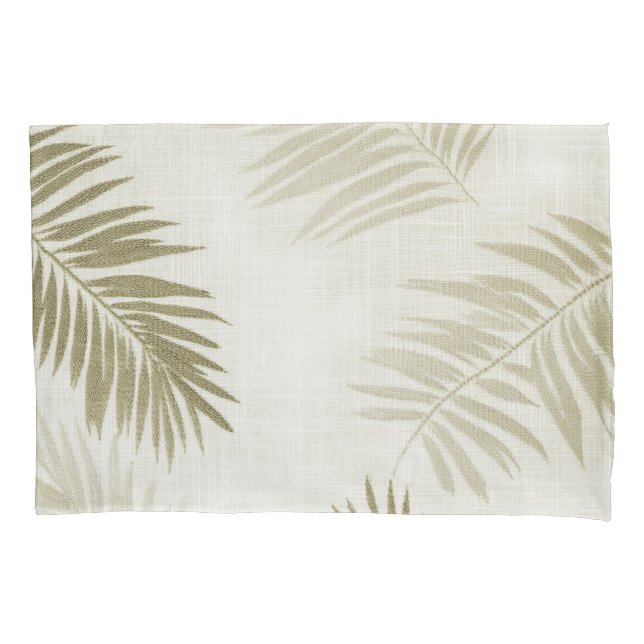 Sage Green Tropical Bohemian Pillowcases (Front)