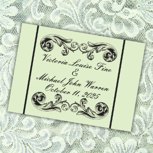 Sage Green Victorian Wedding Guest Book