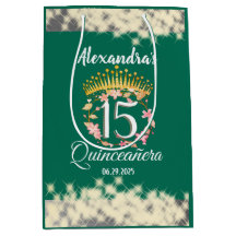 Sage Green Vintage Boho Quinceañera Spanish Favour