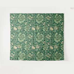 Sage Green Vintage Floral Pattern  Tapestry