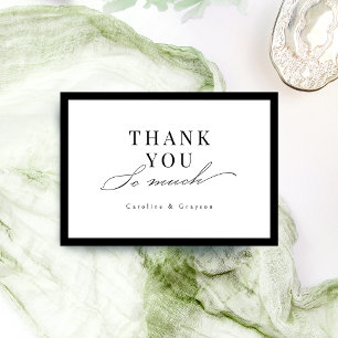 Sage Green Vintage Frame Elegant Script Thank You Card