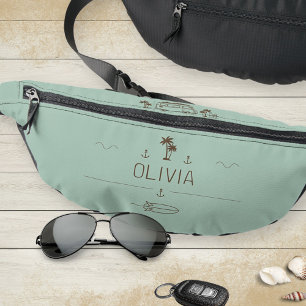 Sage Green Vintage Van Surfer Crew Minimalist Bum Bags