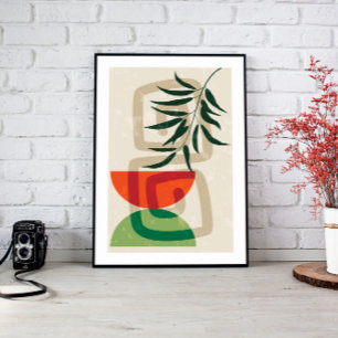 Sage Green Wall Art, Boho Landscape Art Canvas Print