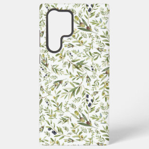 Sage Green Watercolor French Country Chic Olives Samsung Galaxy Case