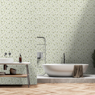 Sage Green Watercolor French Country Chic Olives Wallpaper