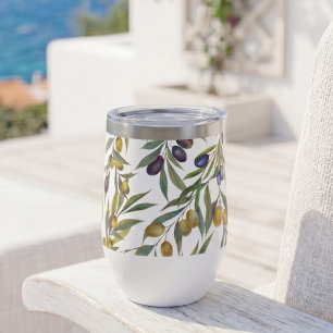 Sage Green Watercolor French Country Olive Pattern