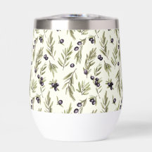 Sage Green Watercolor French Country Olive Pattern