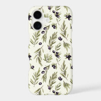 Sage Green Watercolor French Country Olive Pattern