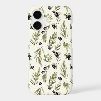 Sage Green Watercolor French Country Olive Pattern